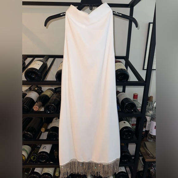 Amanda Uprichard Alma Crystal Fringe Hem Dress - Picture 3 of 10